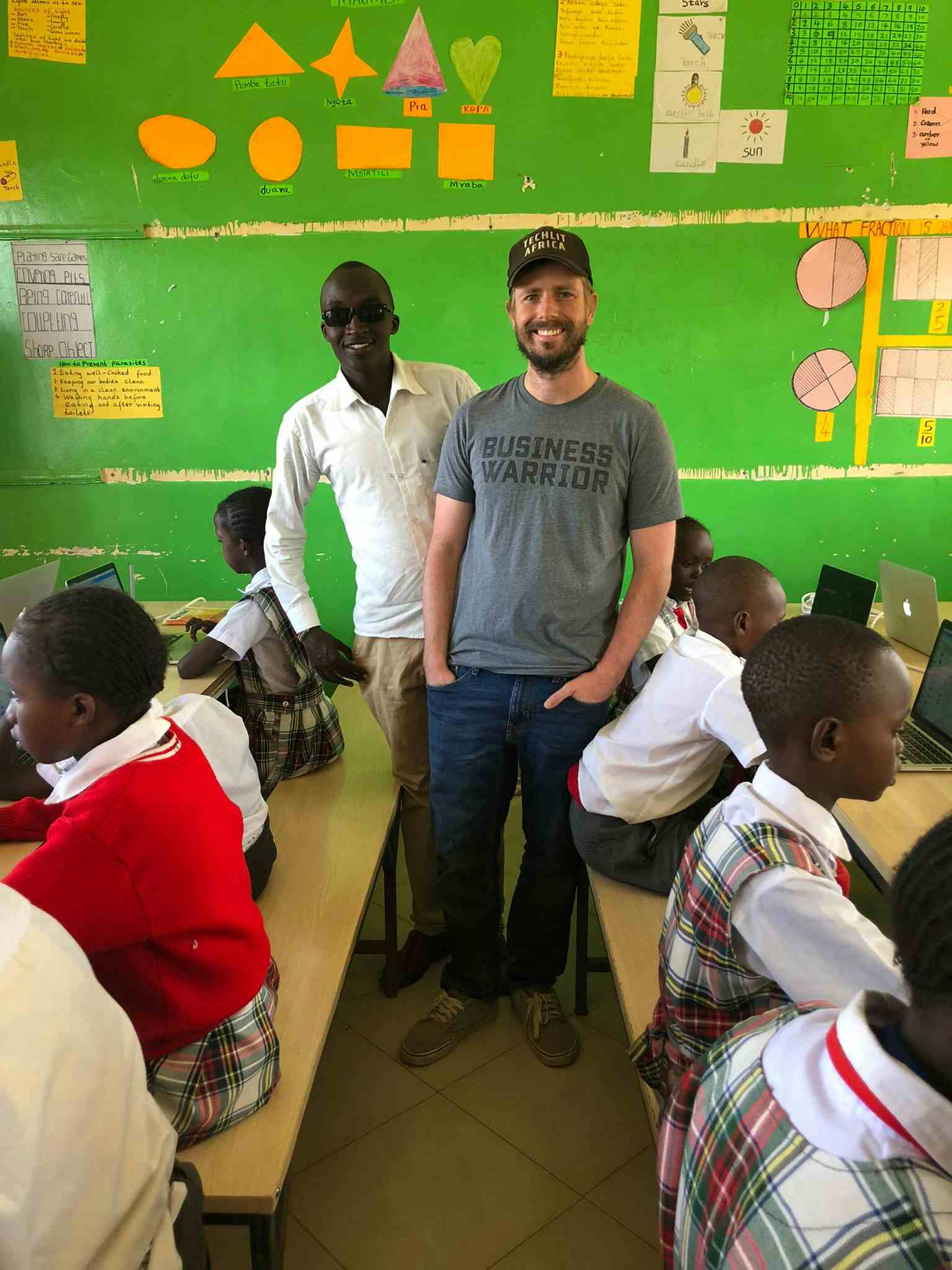 Tyler Teaching Coding In Dreams Hills Primary School