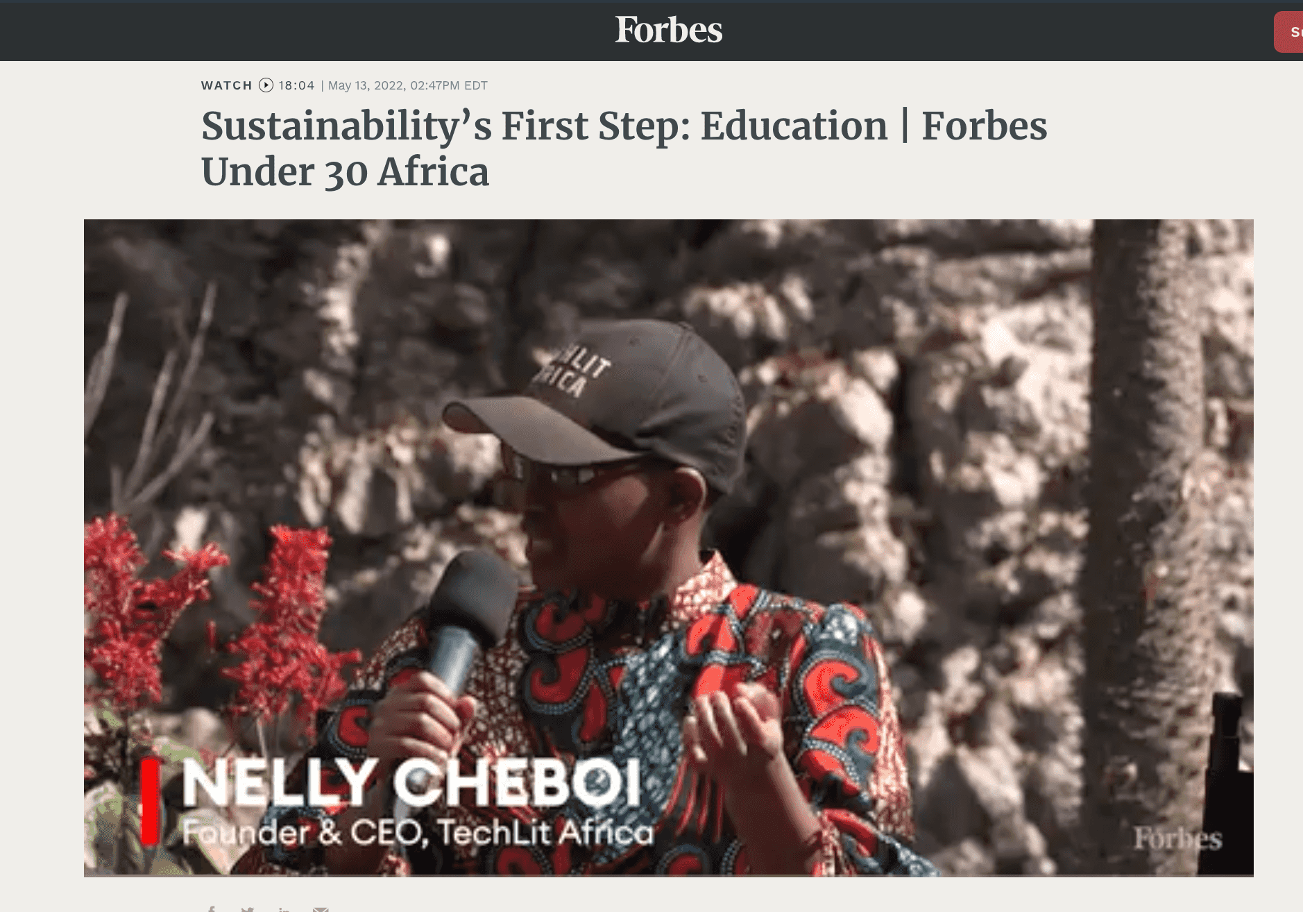 Nelly Cheboi on Forbes Under 30 Africa panel in Botswana