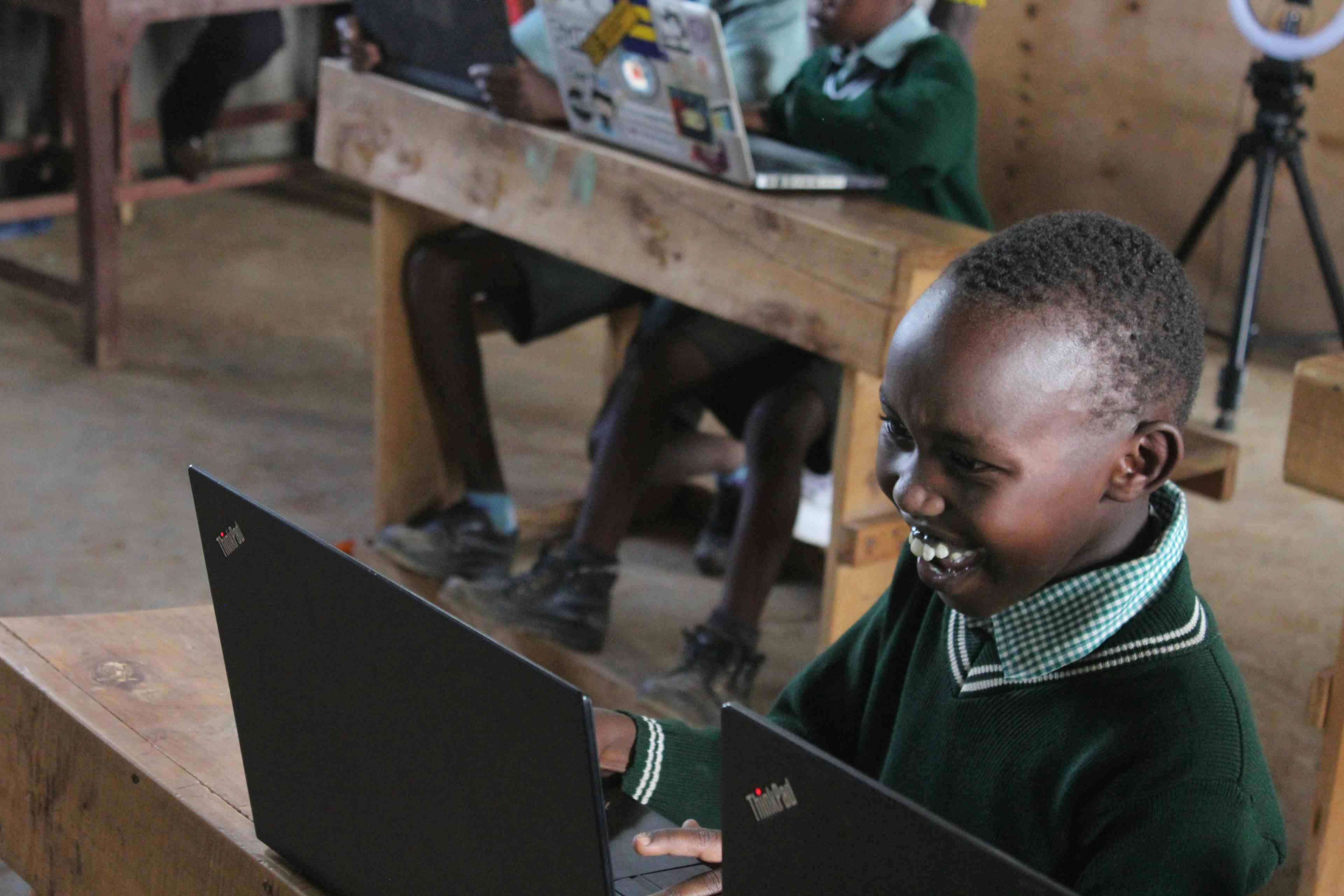 Coding class with Code your dreams at Zawadi Yetu