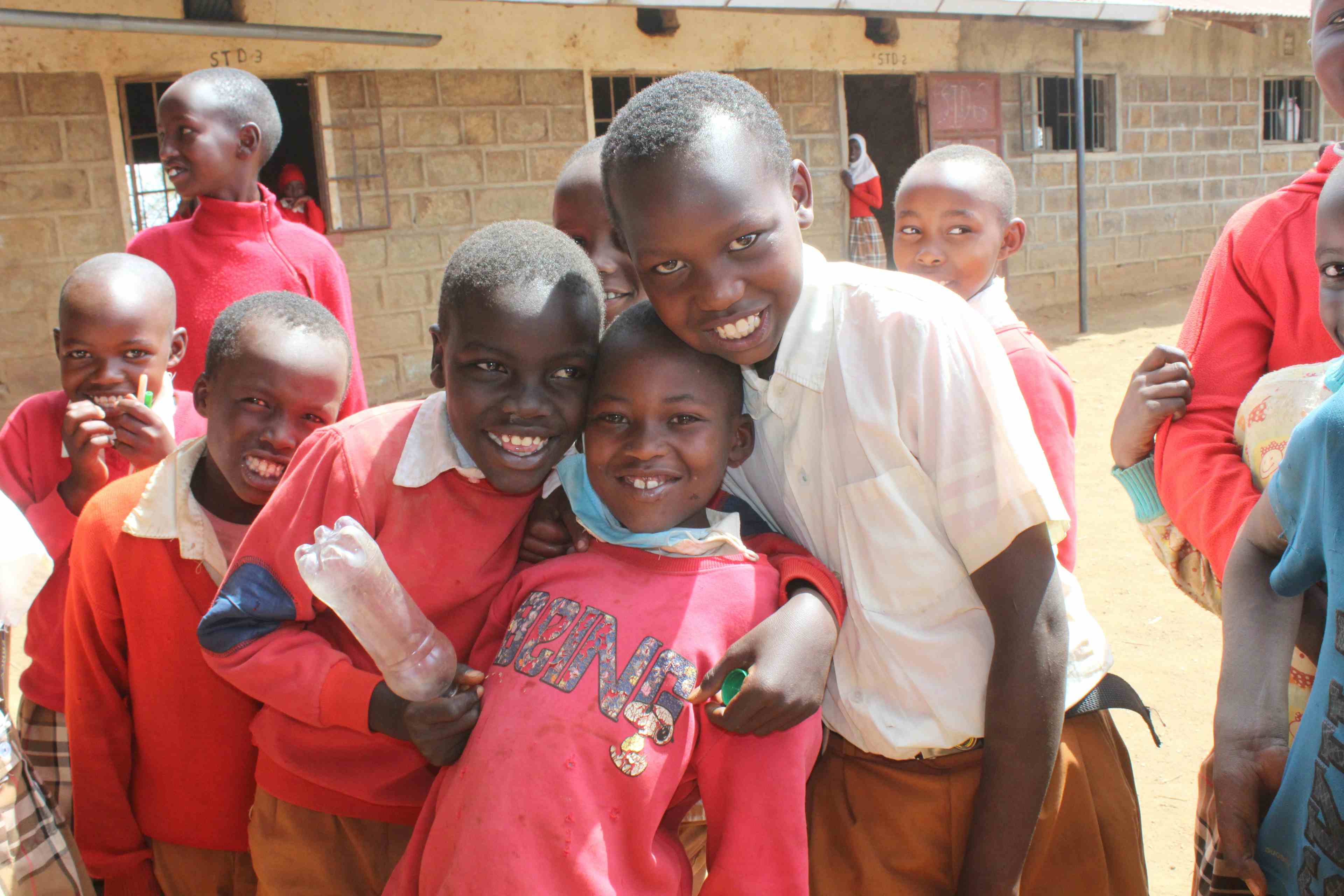 Logiri students taking a break outside