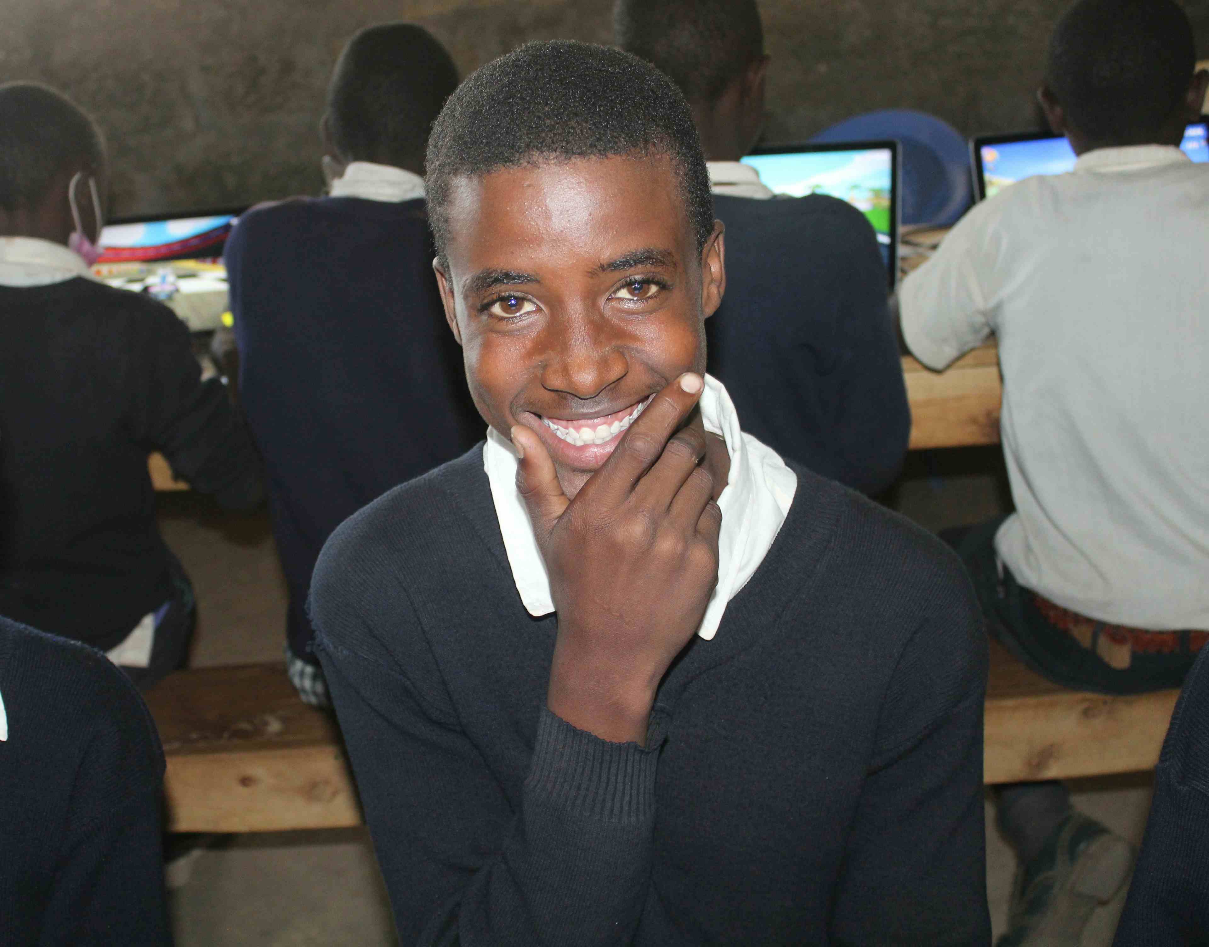 Saint Mary's Hussein A Talented Artist Sitting A Computer Lab In Mogotio