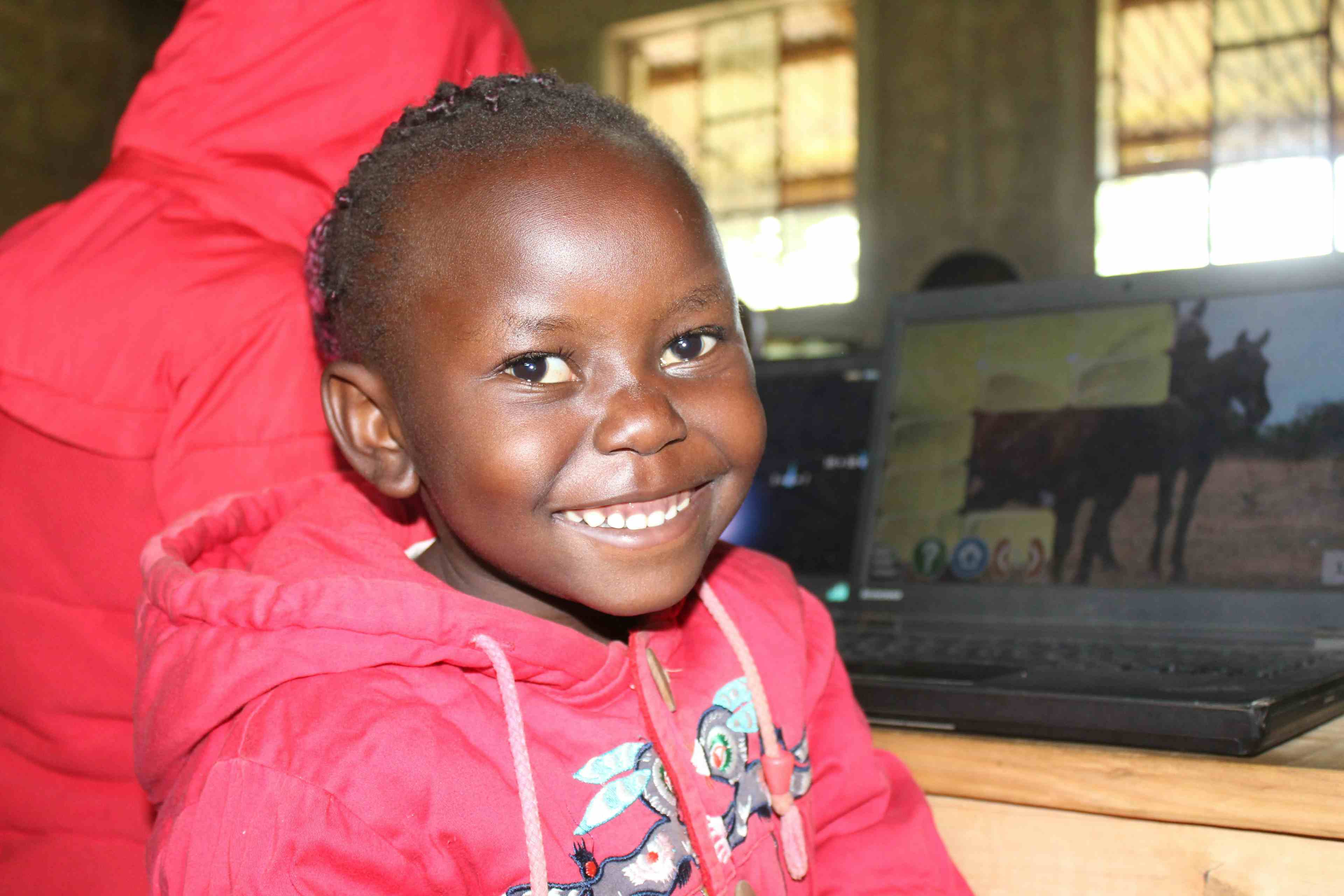  A Student Sitting In Front Of A Computer During Open Lab In Saint Mary's Mogotio